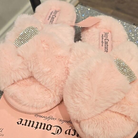 Juicy Couture Hazelle 2 Rhinestone Bow Slippers - Picture 5 of 8